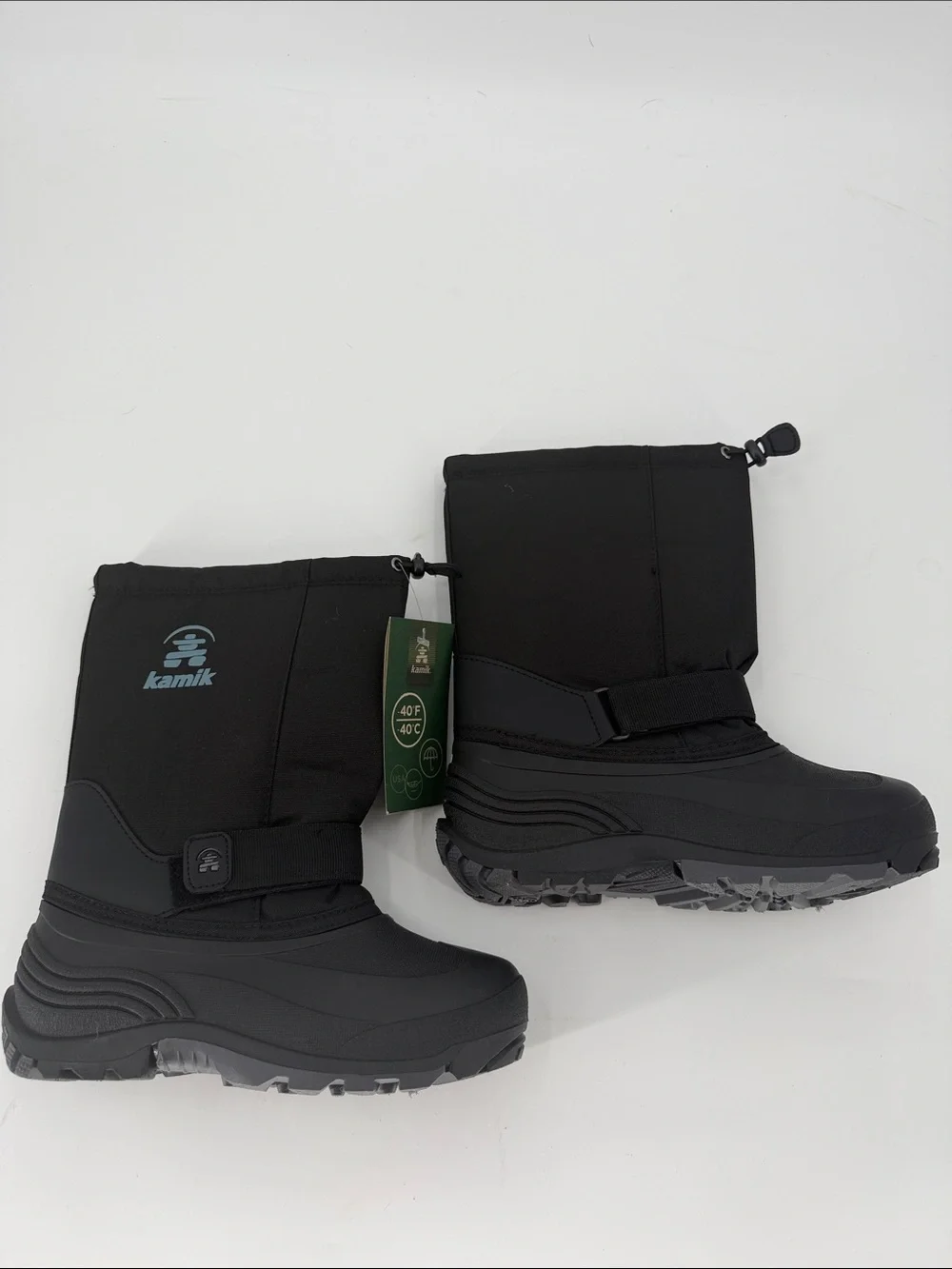 Kamik Youth/Juniors Black Insulated Snow Boots NWT Size 7
